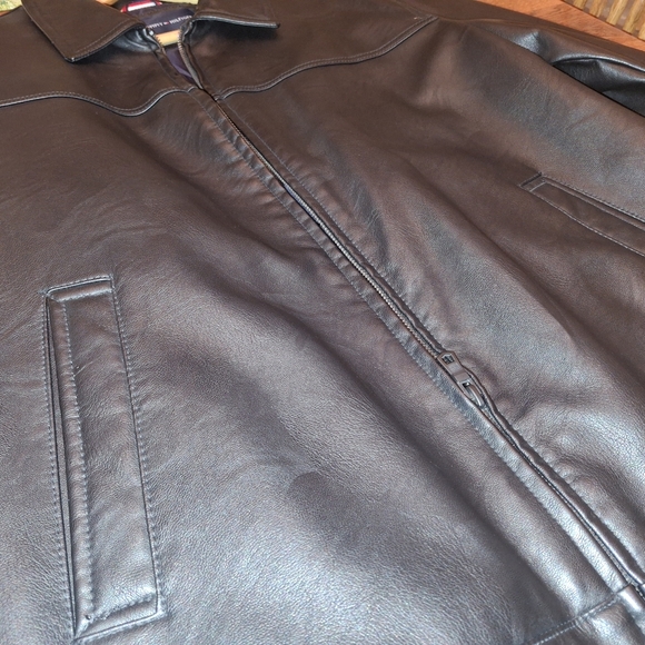 Tommy Hilfiger Faux Leather Jacket, Mens Sz XL Tall - Picture 5 of 8